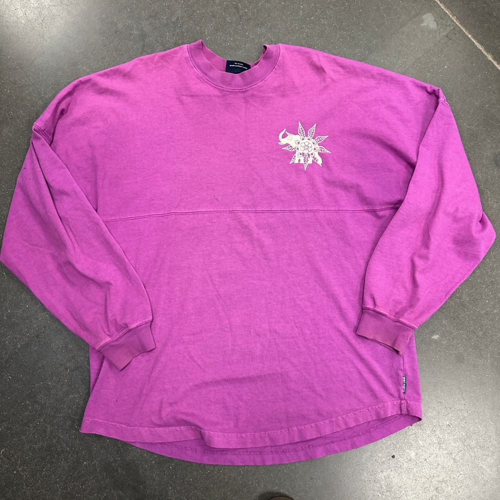Spirit Jersey Busch Gardens Elephants Magenta Purple Long Sleeve Shirt Medium
